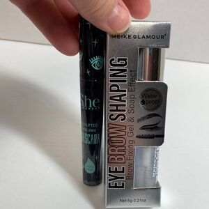 Meike Glamour Eye Brow Shaping Gel & Mascara Set - Silver